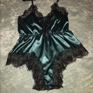 Silk/lace bodysuit